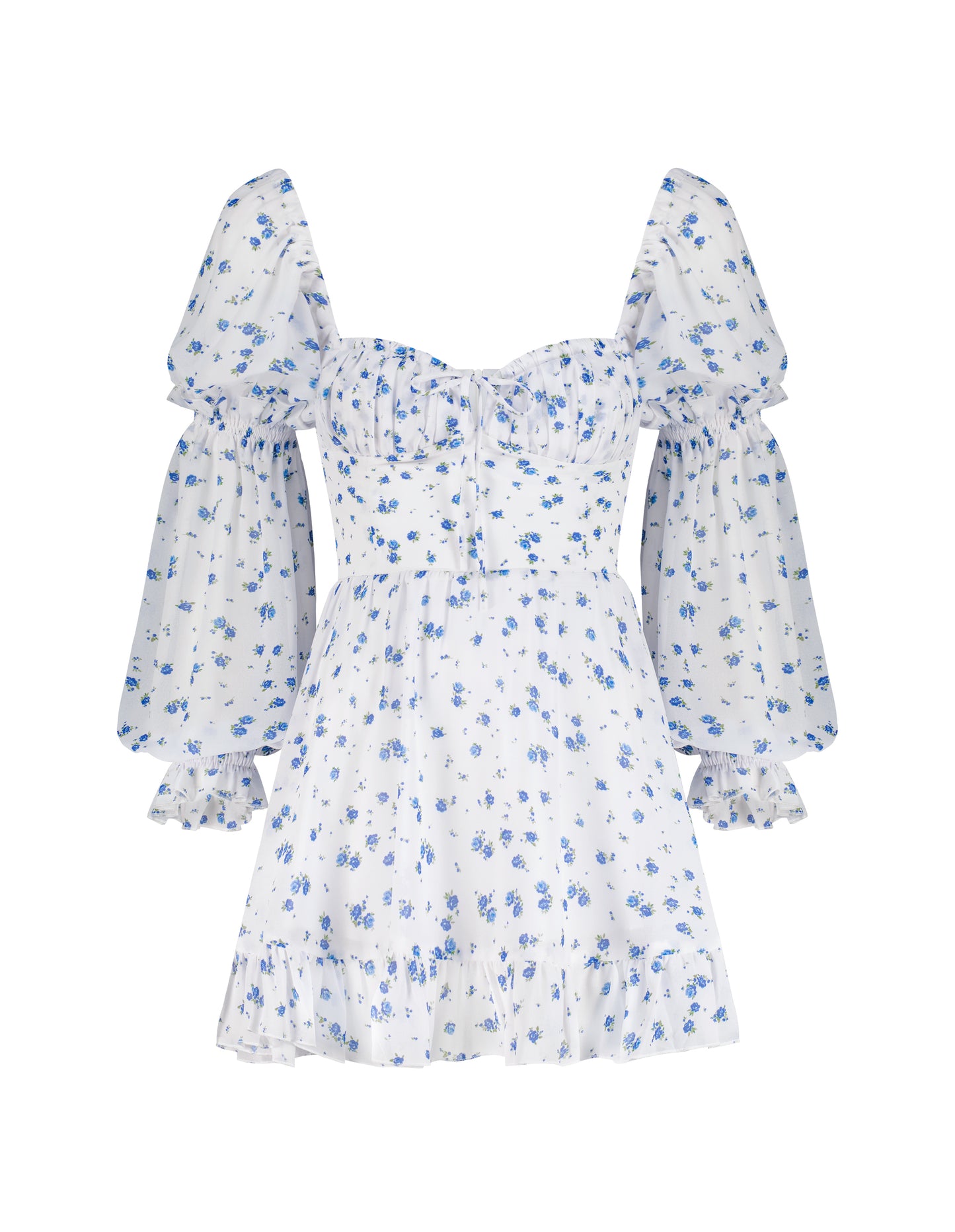 Aurora Dainty Blue Milkmaid Dress