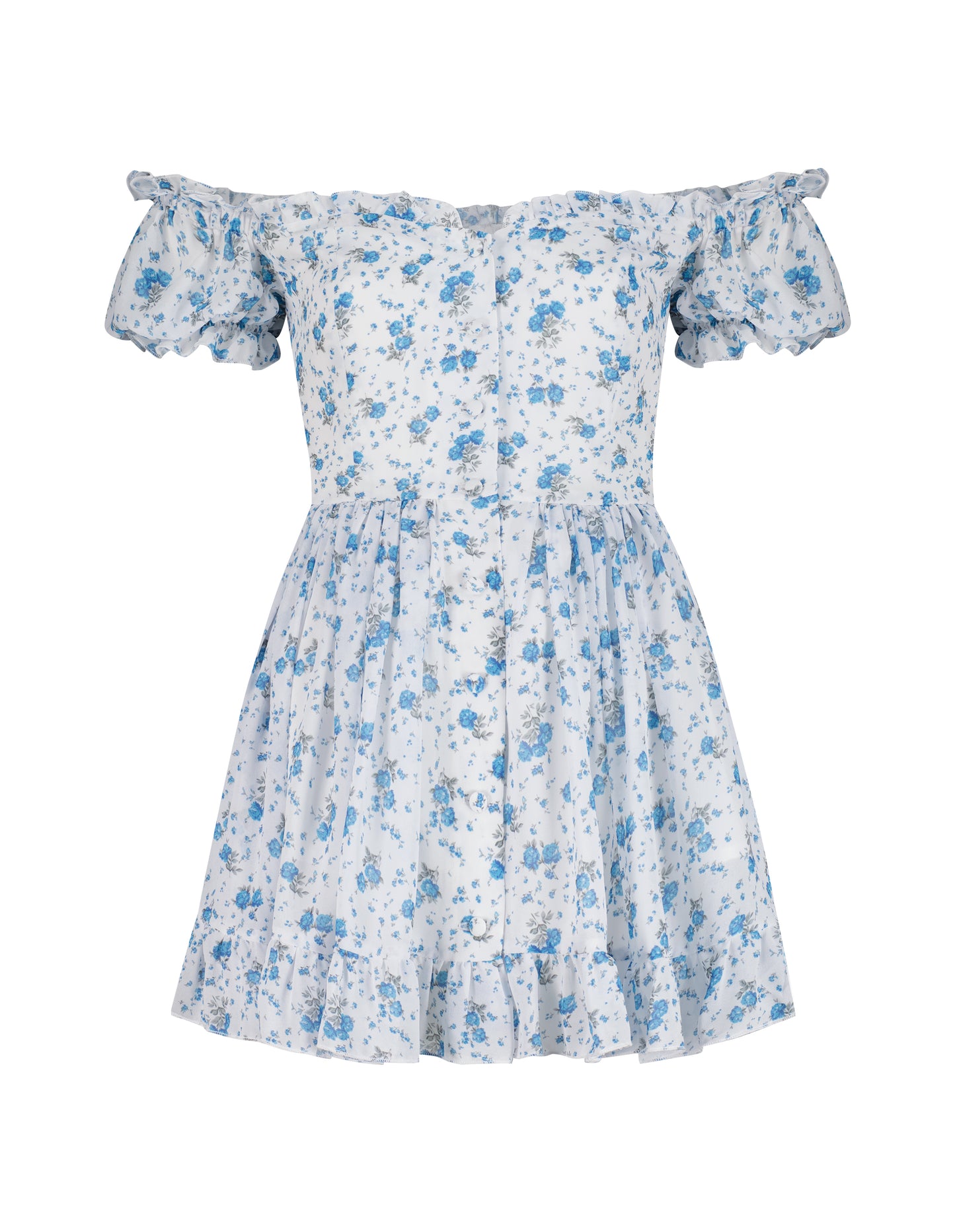 Azure Floral Bliss Dress