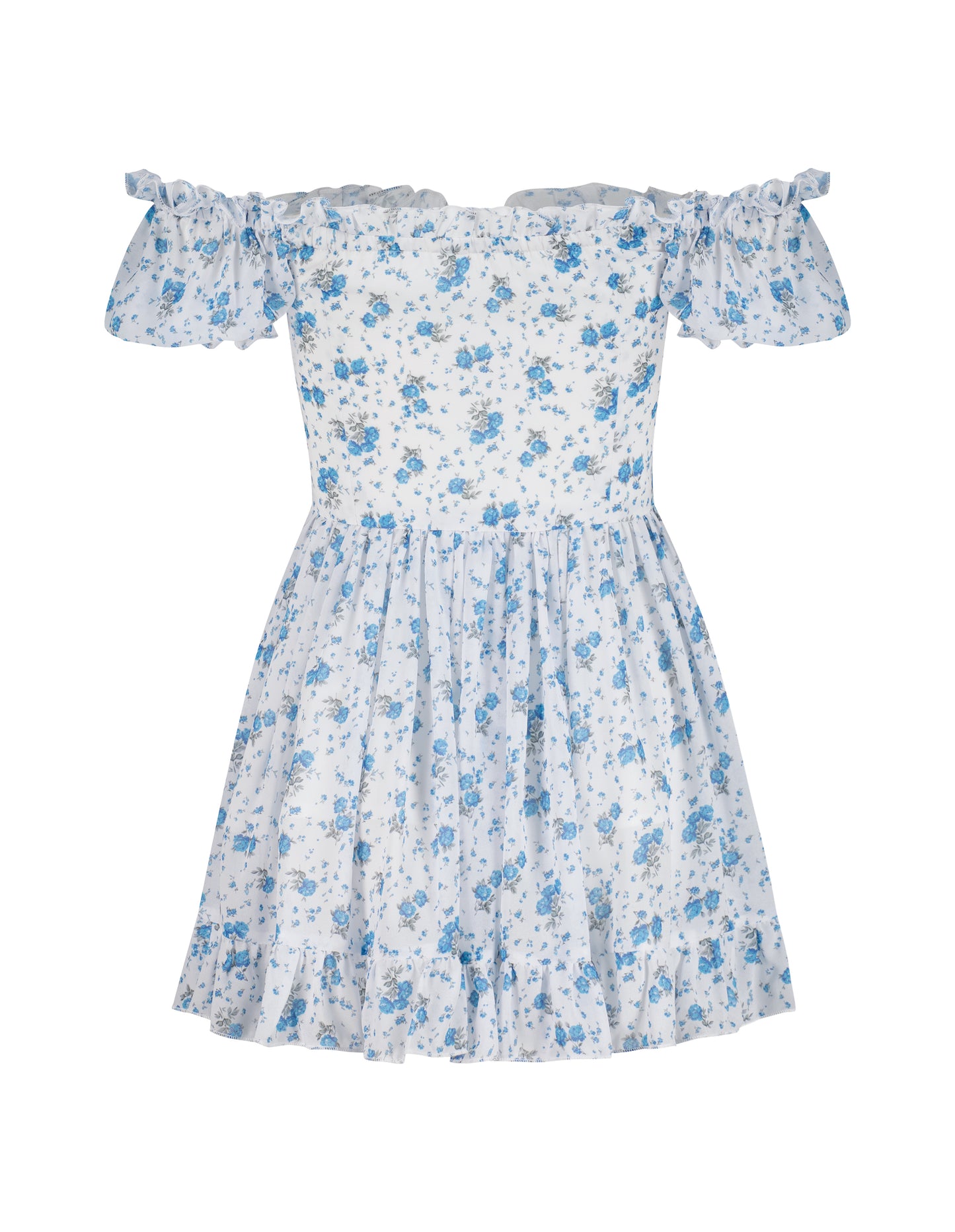 Azure Floral Bliss Dress