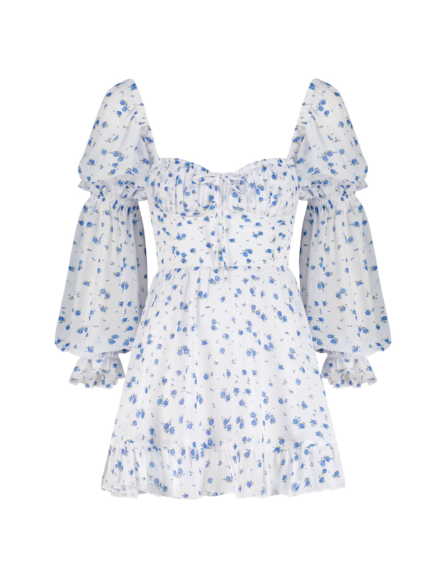 Aurora Dainty Blue Milkmaid Dress