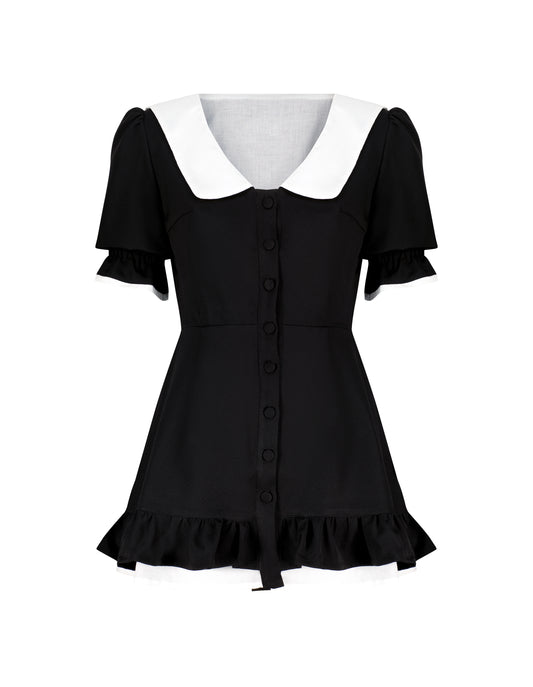 Noir Elegance Short Dress